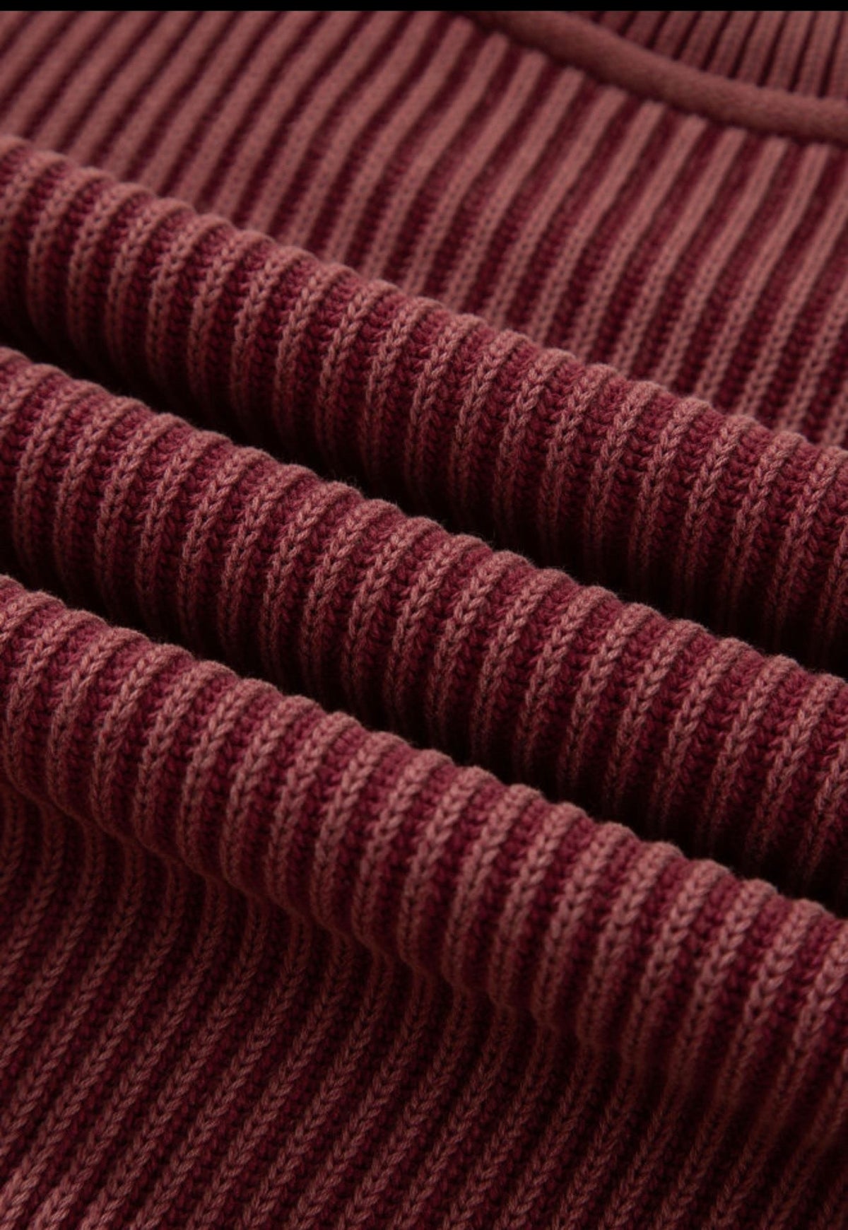 Drop Shoulder Ribbed Sweater