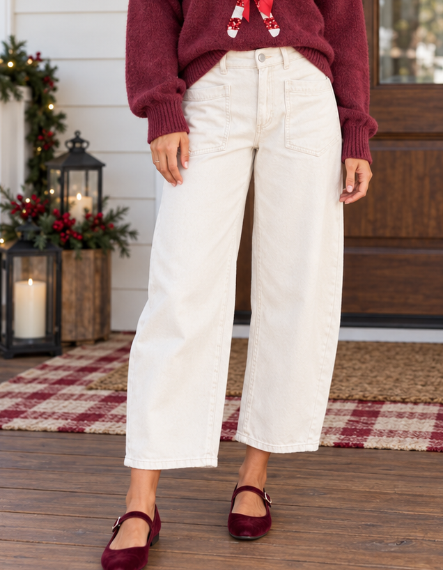 Square-Barrel Jeans