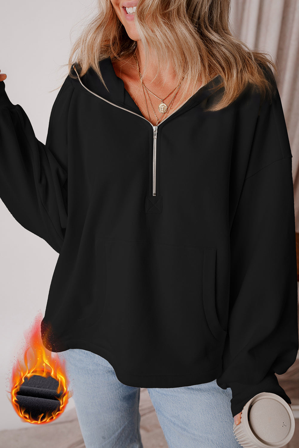 Fleece Lined Half Zip Pullover RTS