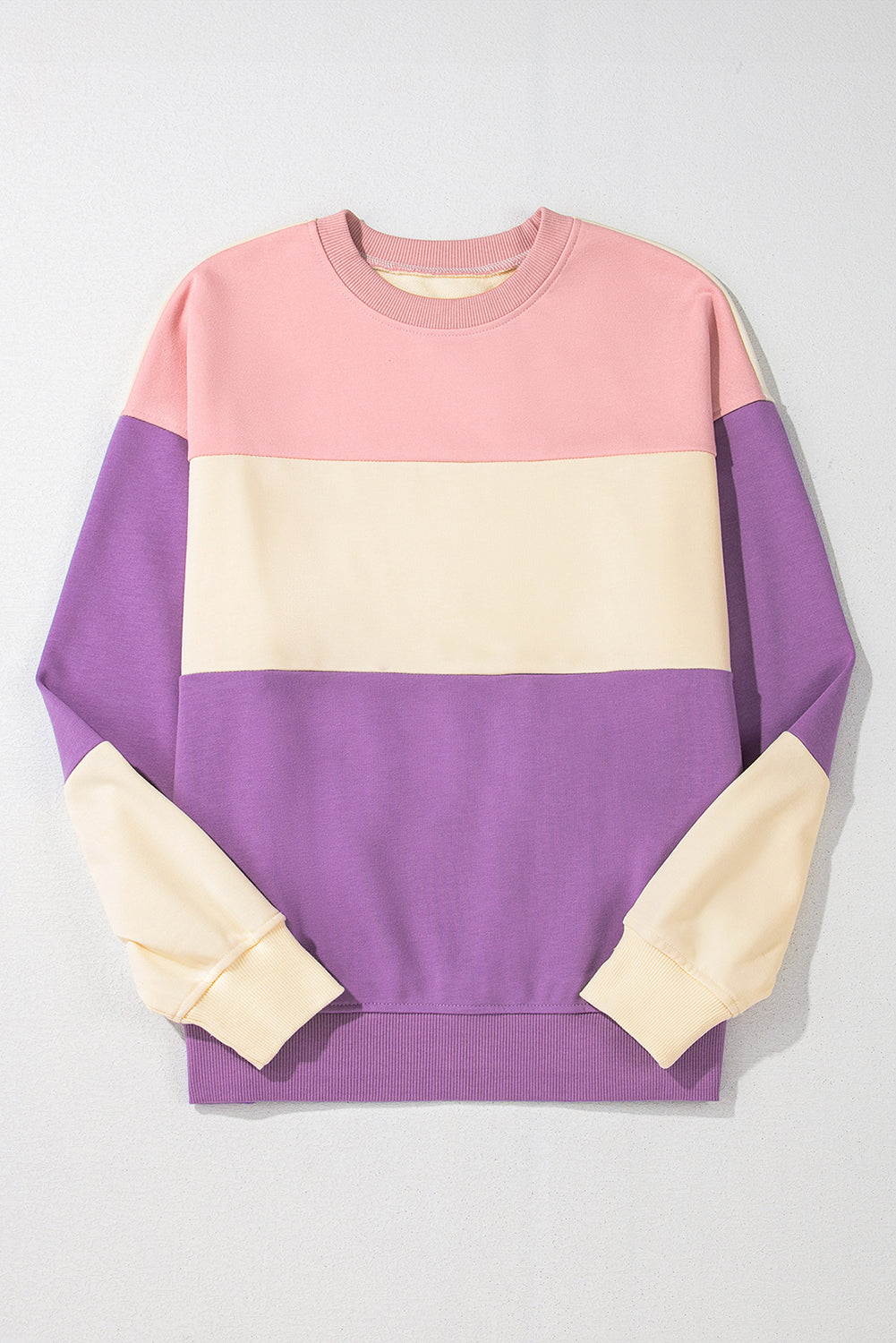 Colorblock Patchwork Pullover LT