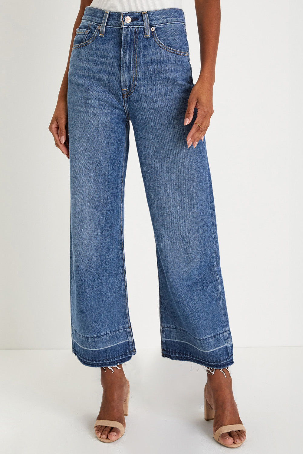 Raw Hem High Waist Jeans *multiple washes* LT