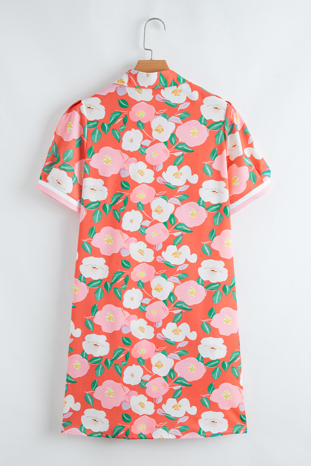 Floral Contrast Trim T-Shirt Dress RTS