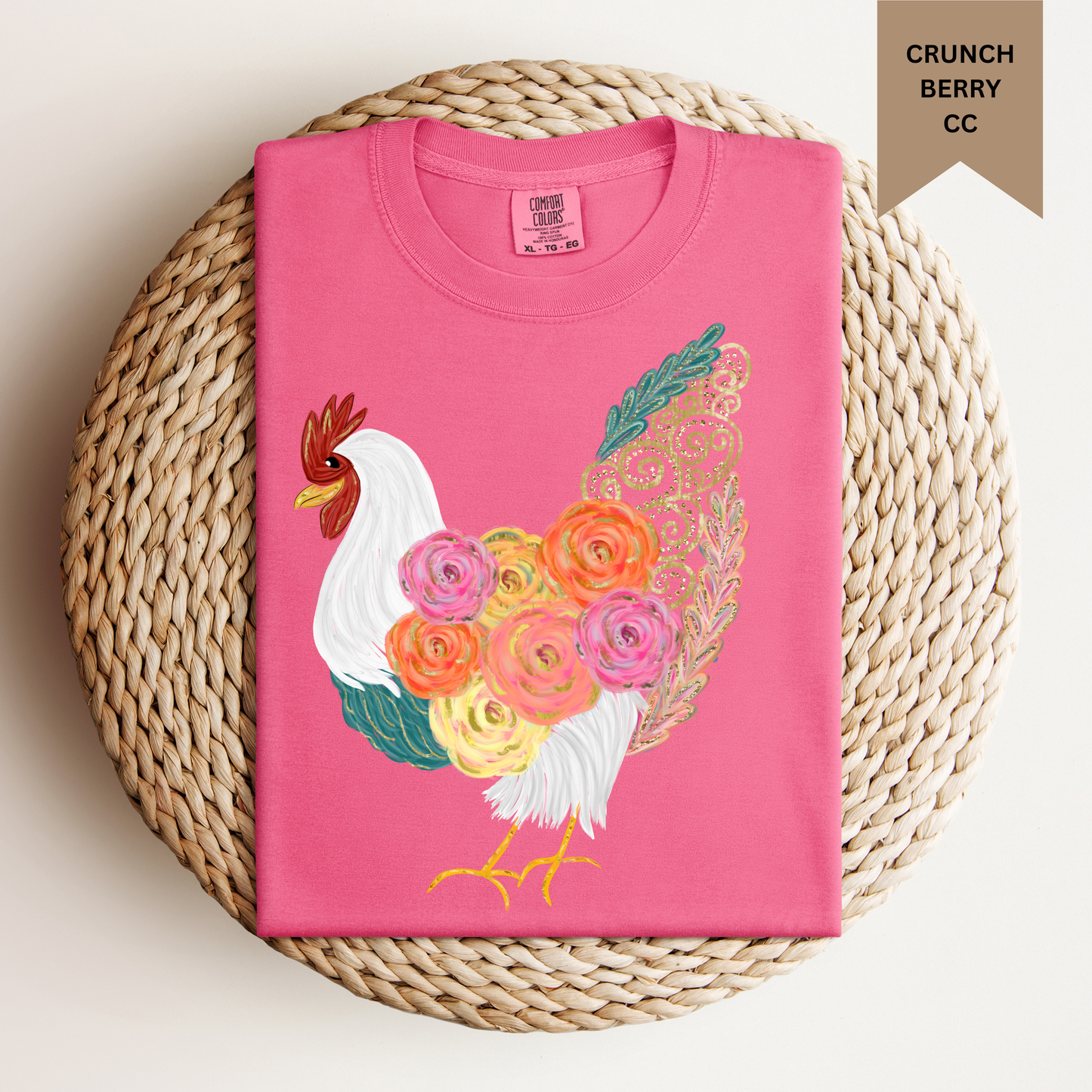 Floral Chicken Tee.
