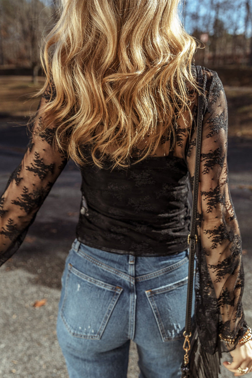 Lace Mesh Blouse *multiple colors* RTS