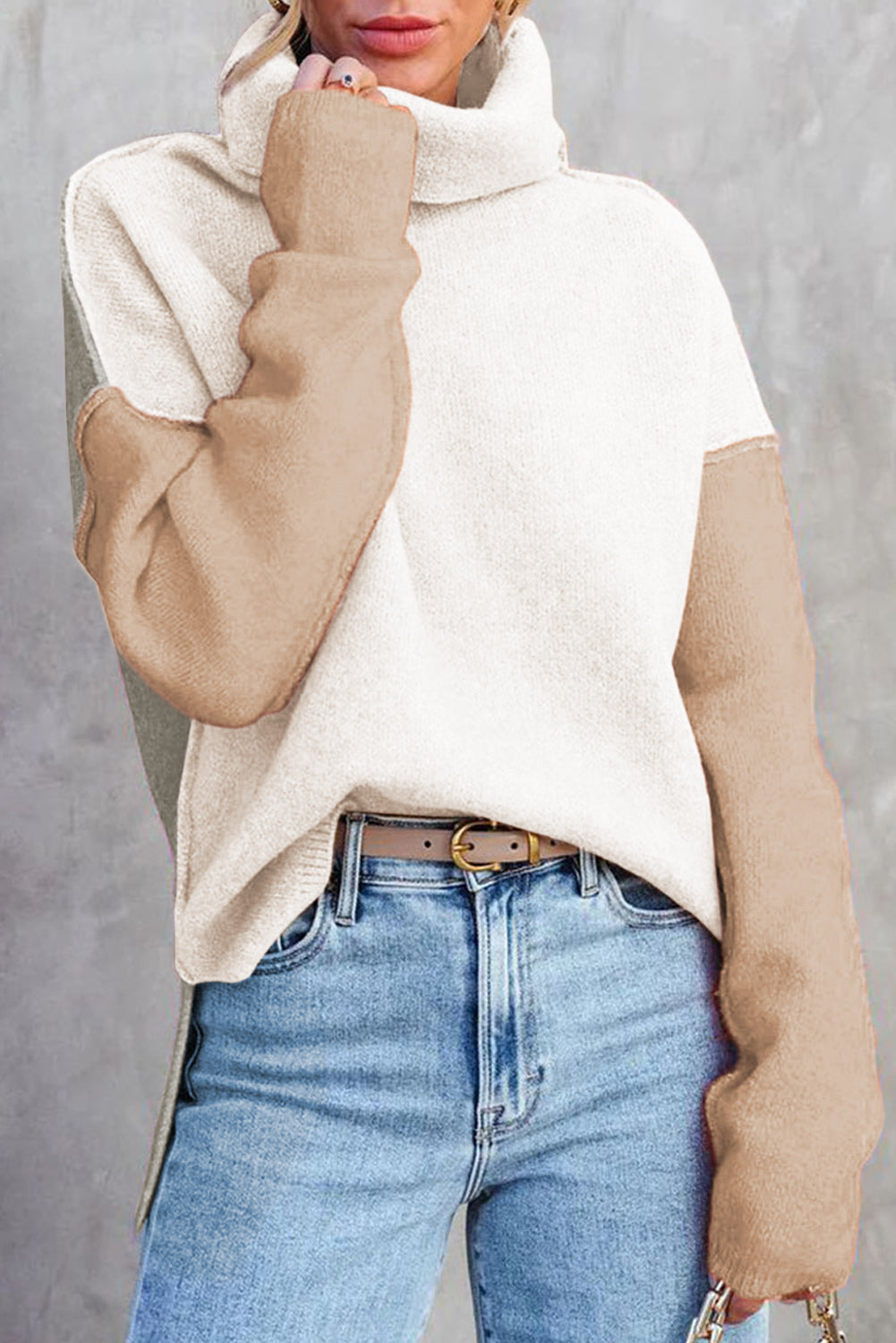 Colorblock Turtle Neck FB