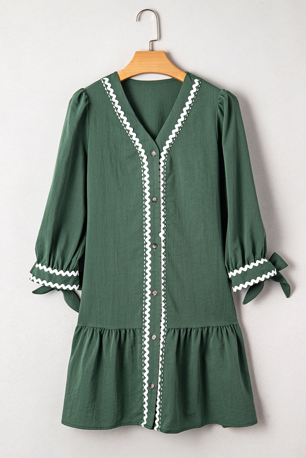 Contrast RicRac Trim Shift Dress August.
