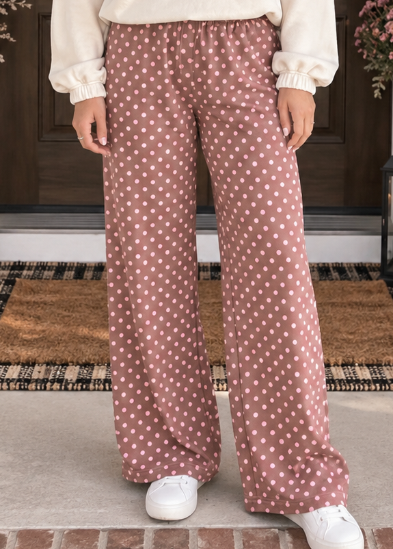 Polka Dot Loose Casual Pants