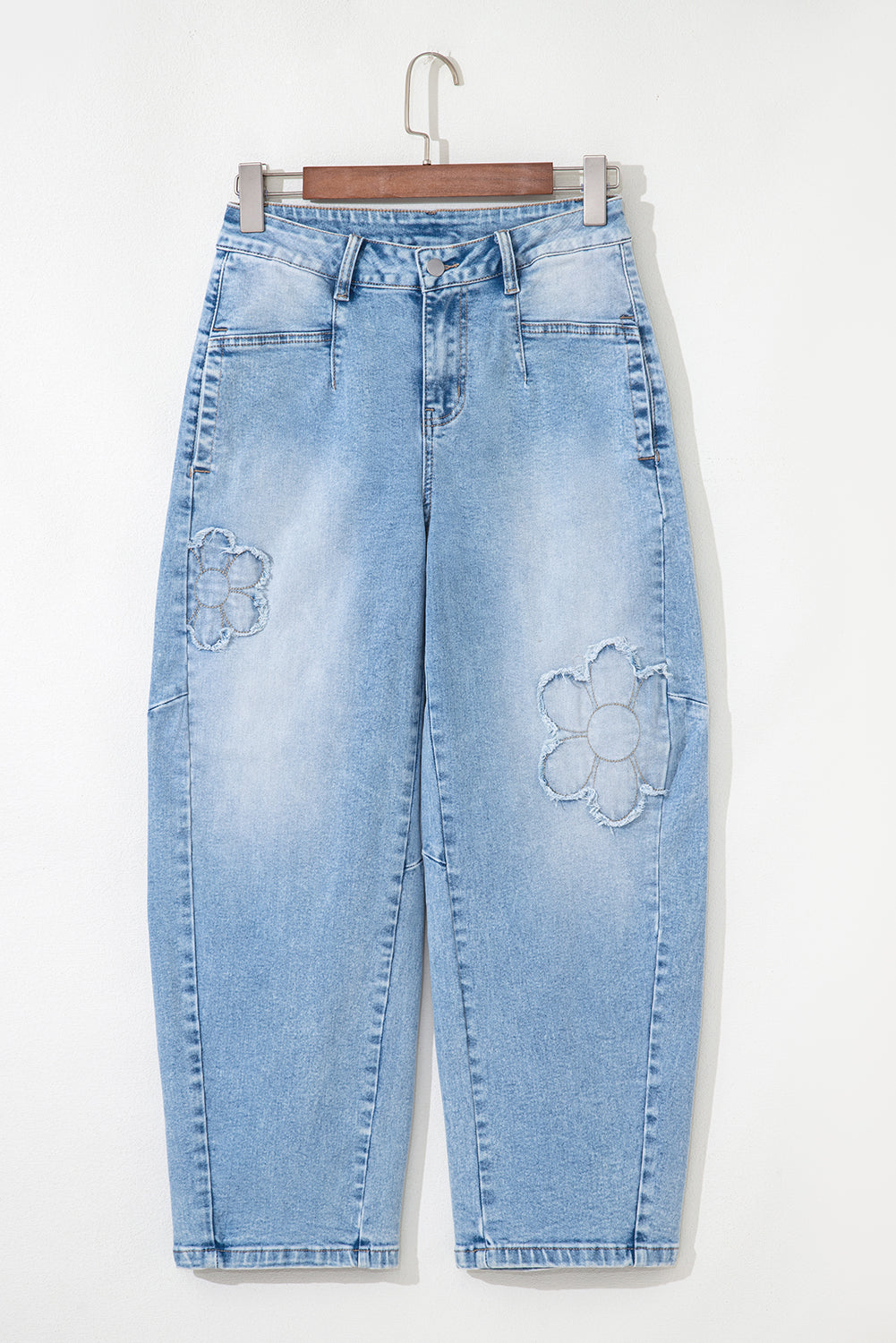 Flower Patched Cropped Jeans August.