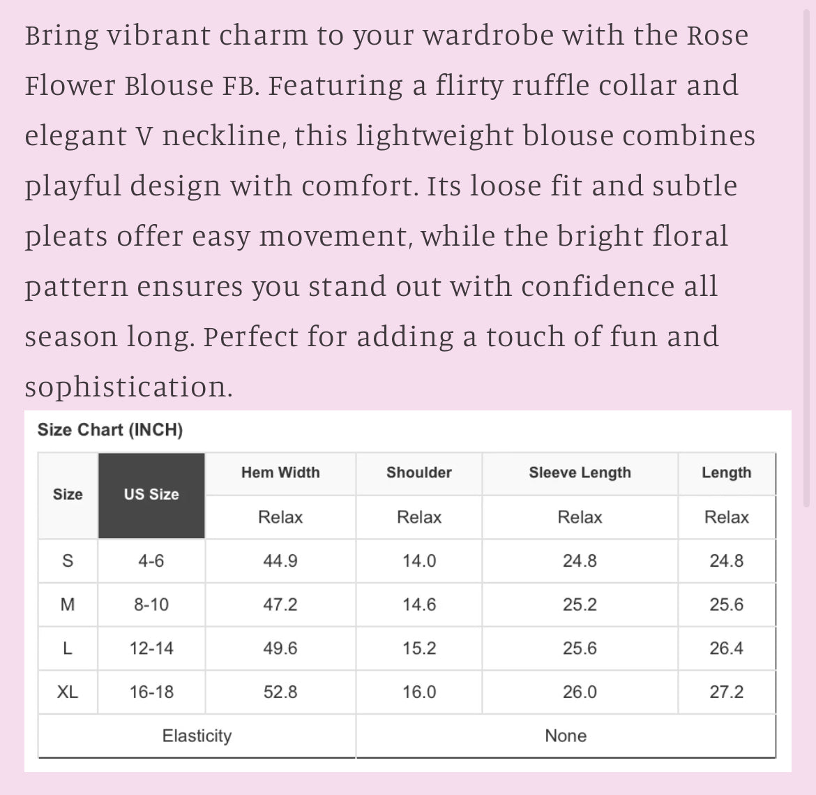 Rose Flower Blouse