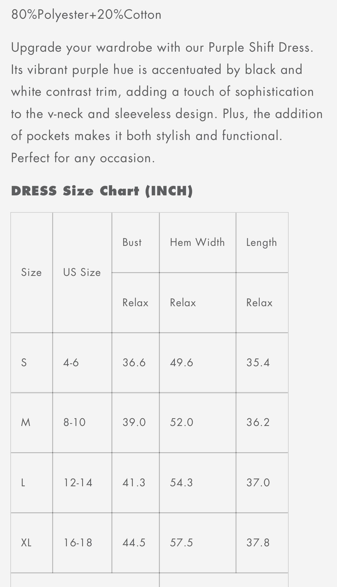 Purple Shift Dress