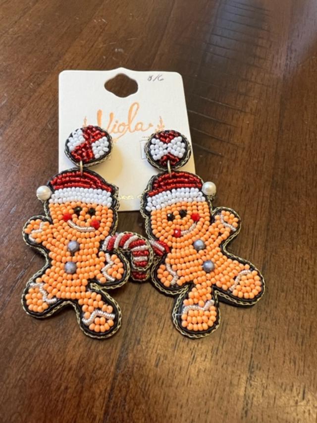 Gingerbread Man Earrings