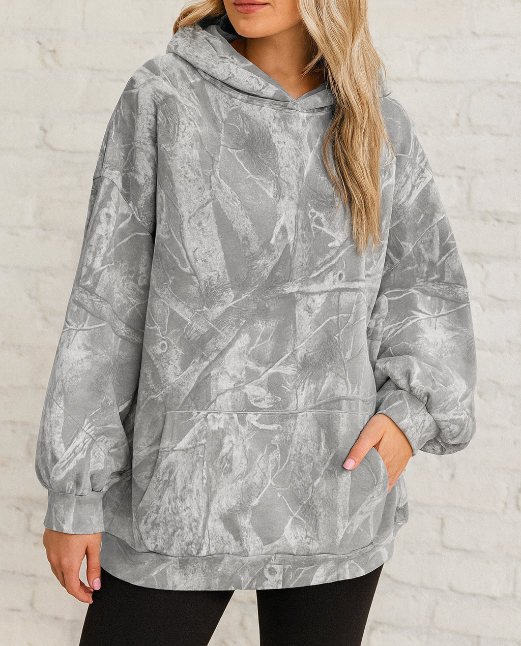 Gray Camo Hoodie FB