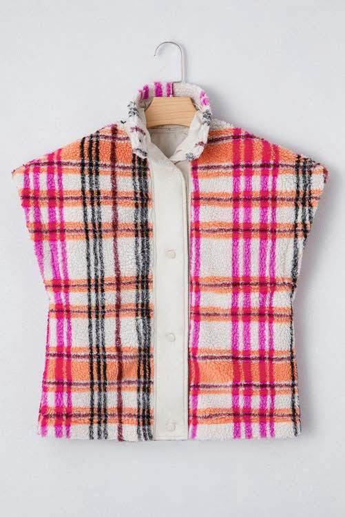 Plaid Sherpa Vest