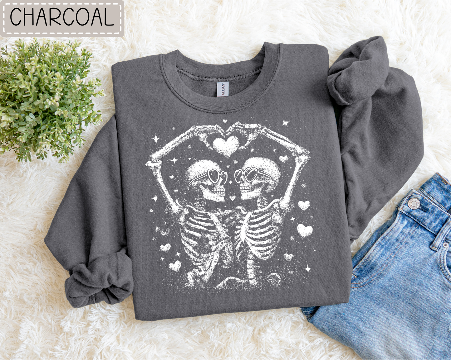 Skeleton Heart Hands Sweatshirt.