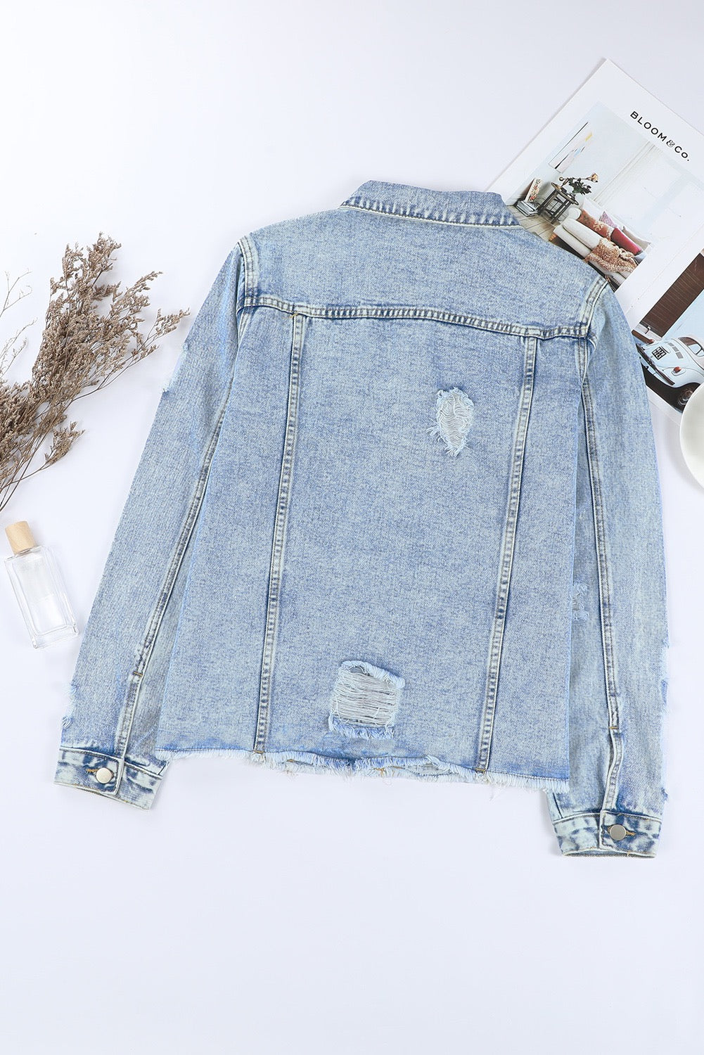 Raw Hem Denim Jacket