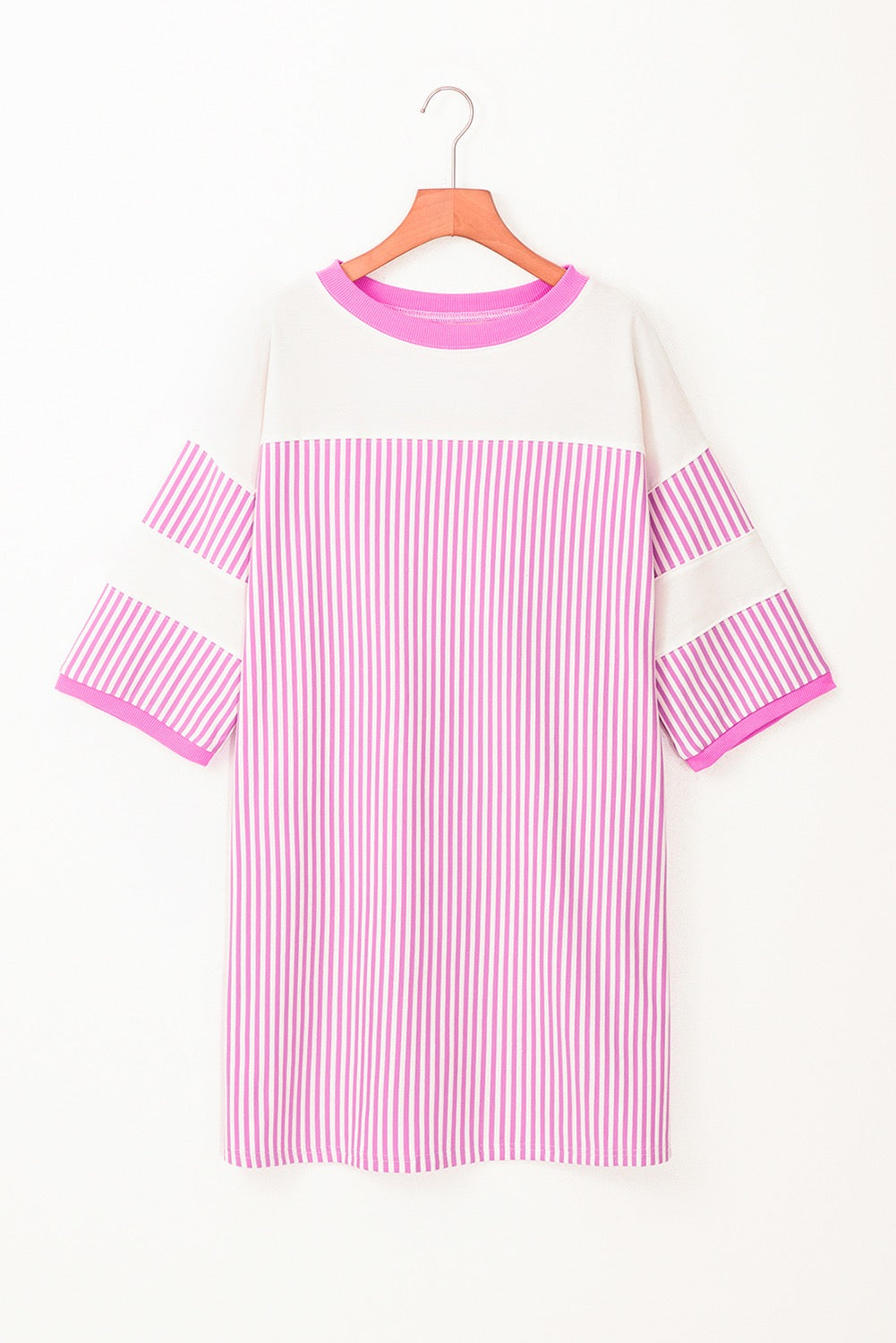 Purple Striped Patchwork Dress RTS