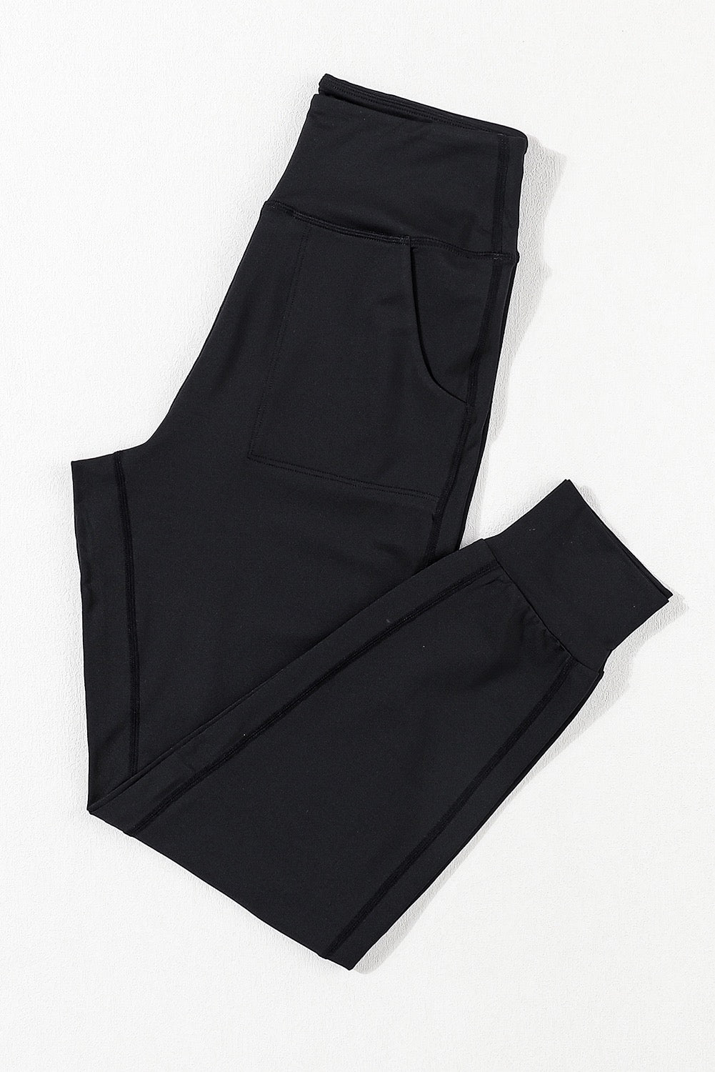 Black Casual Fall Joggers FB