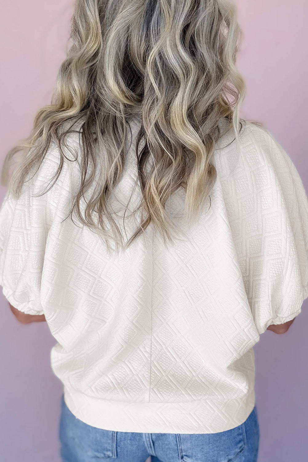 Striped Zip Collar Blouse RTS