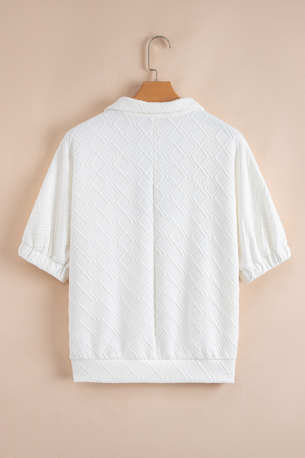 Striped Zip Collar Blouse RTS