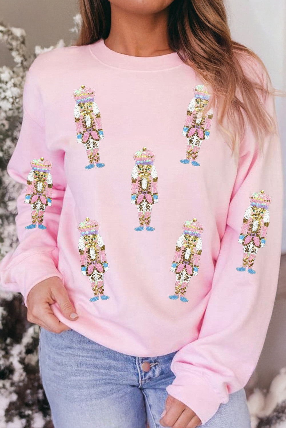Pink Sequin Nutcracker Sweatshirt RTS
