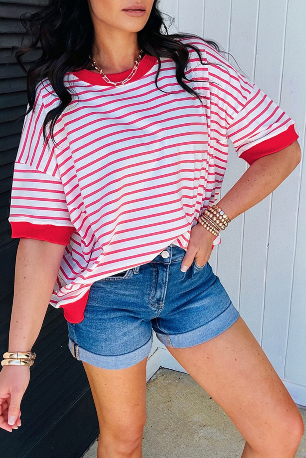 Red Stripe Shoulder LT