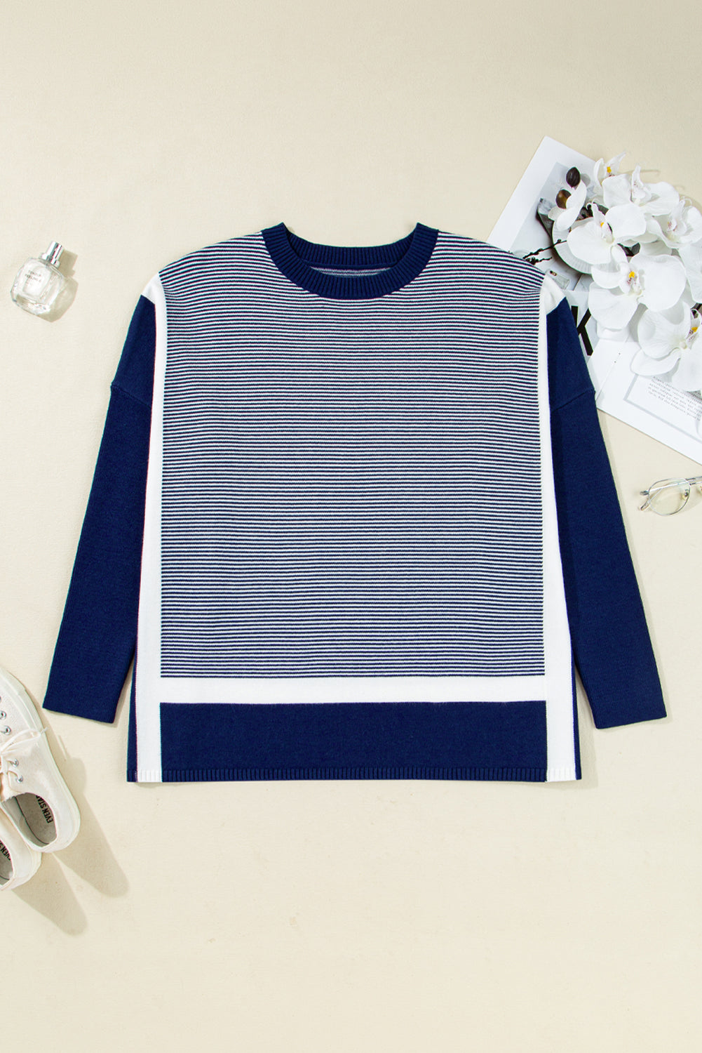 Stripe Dolman Oversized Tunic August.