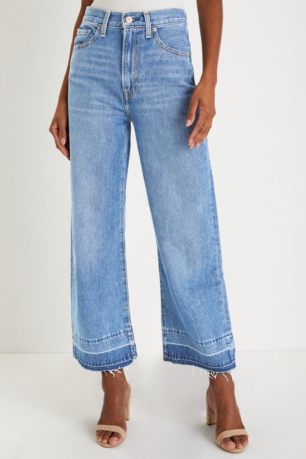Raw Hem High Waist Jeans *multiple washes* LT