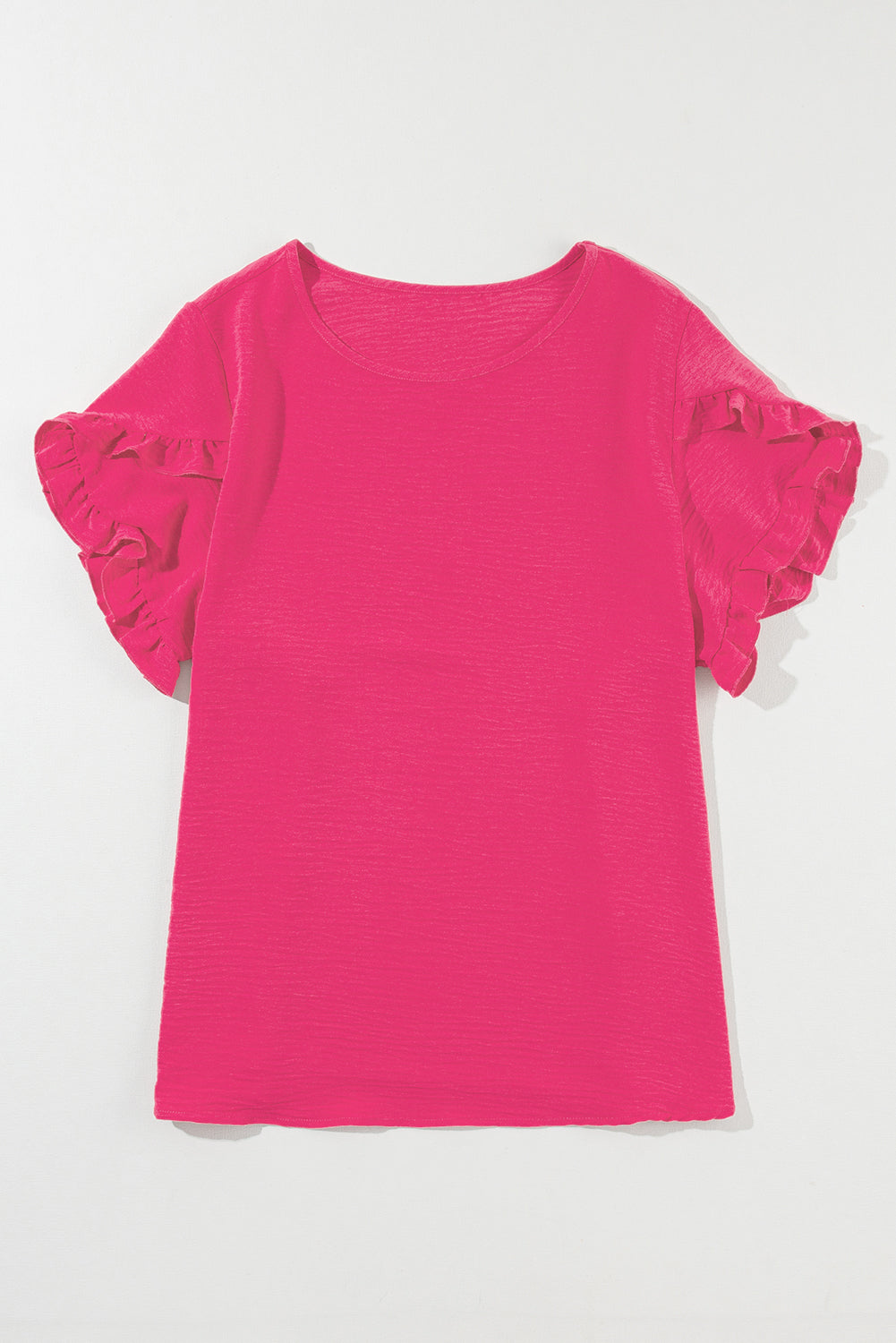 Pink Plus Size Ruffle Top LT