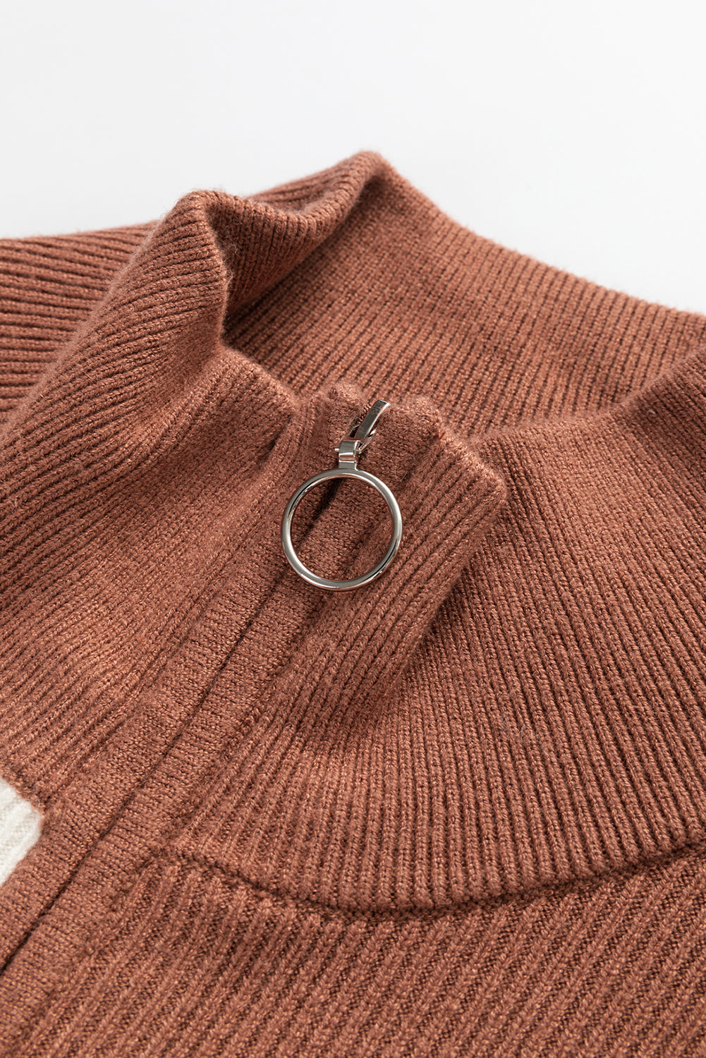 Colorblock Zip Collar Sweater Dress *multiple colors* LT