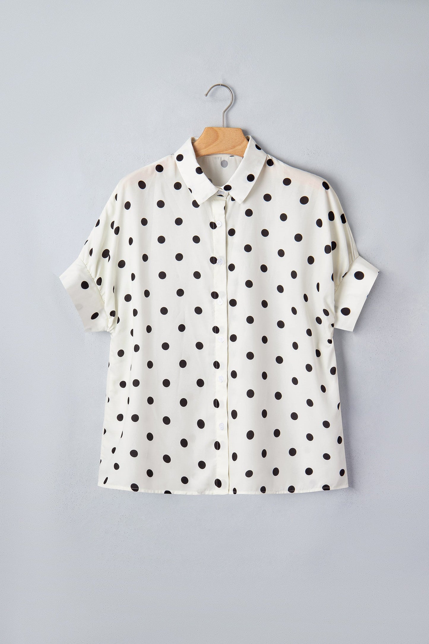 Beige Polka Dot Dolman Top