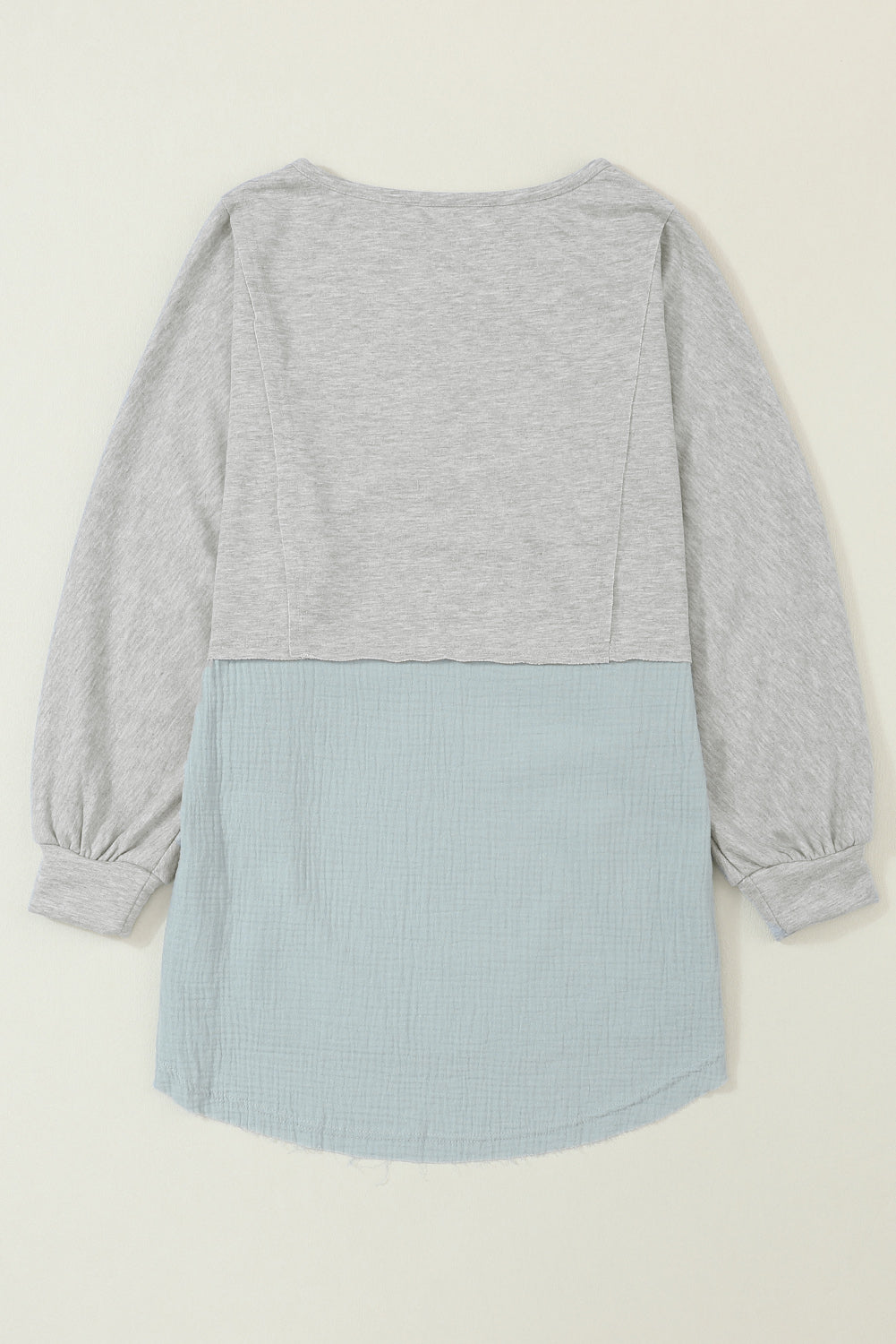 Grey Patchwork Crinkle Blouse RTS