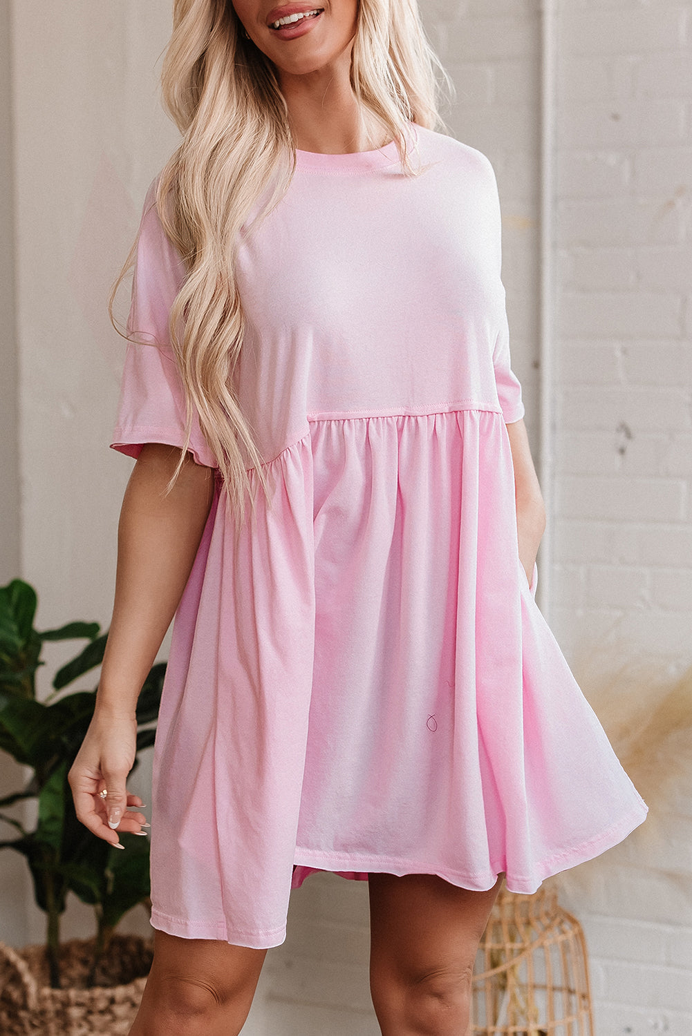 Raw Edge Babydoll Dress FB