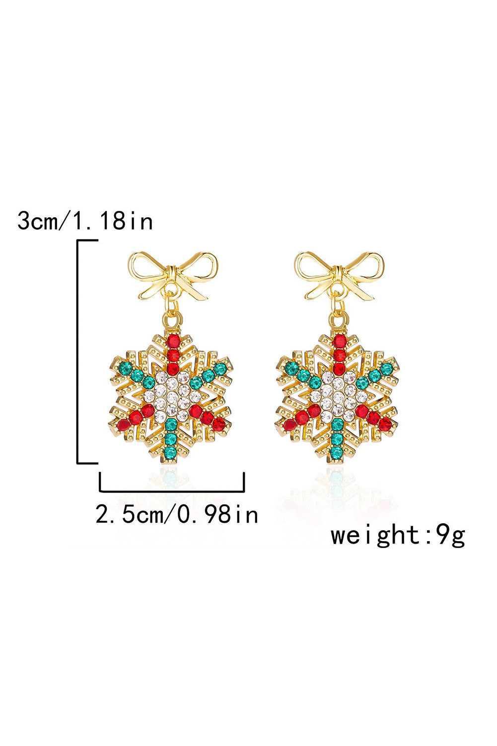 Bow Snowflake Earrings FB