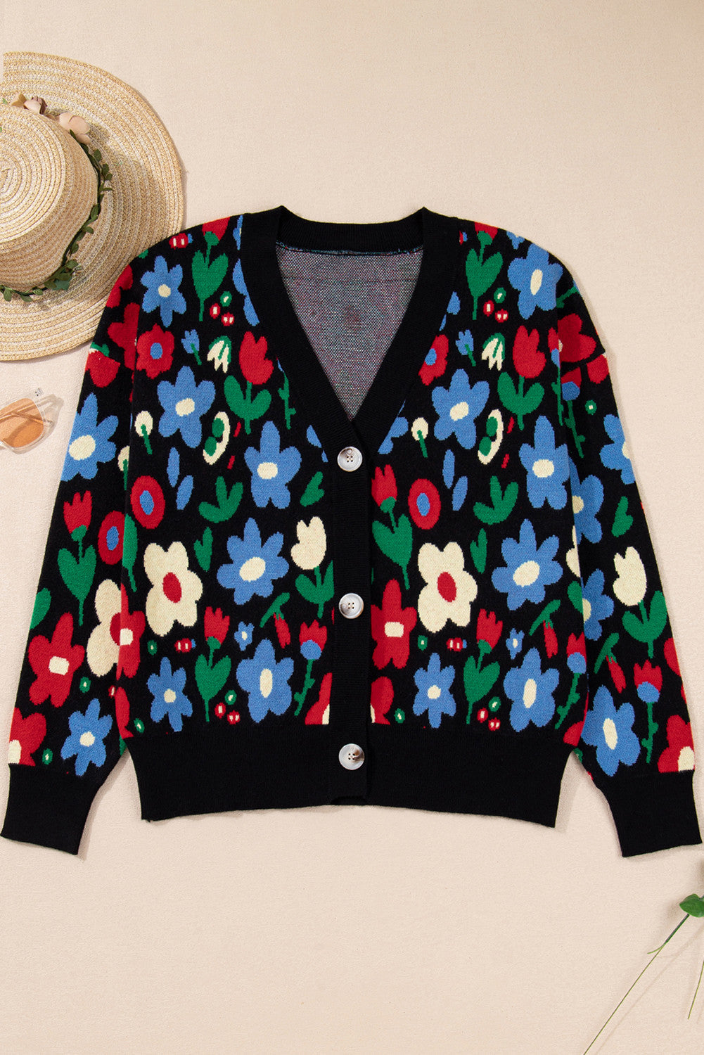 Black Floral Cardigan November.