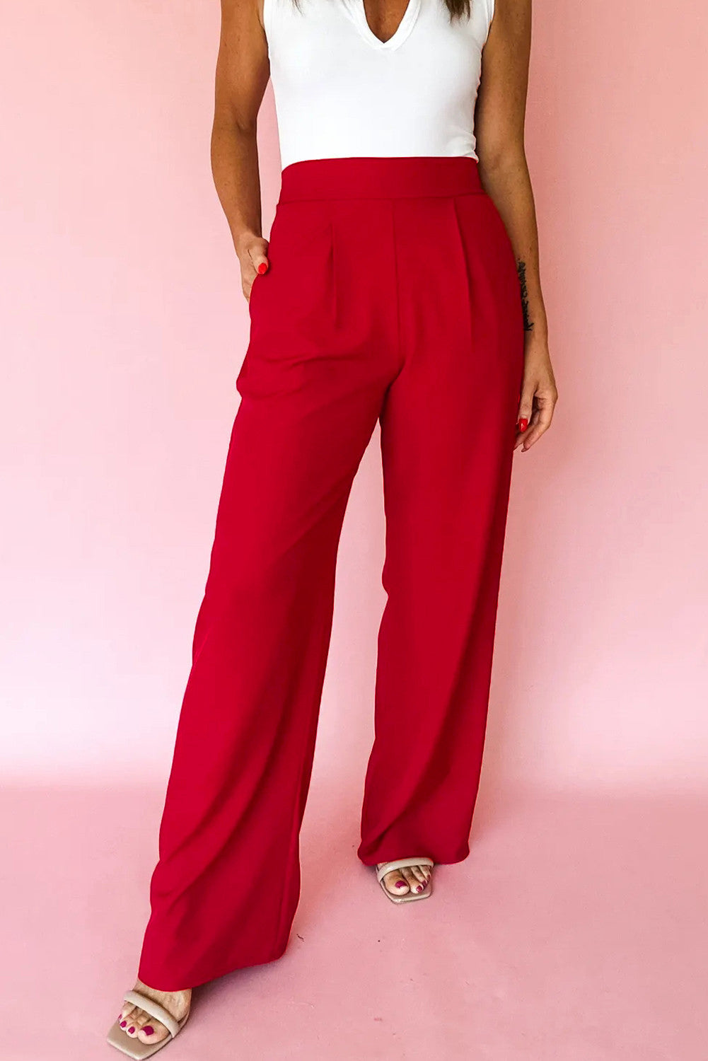Pleated Elastic Pants LT