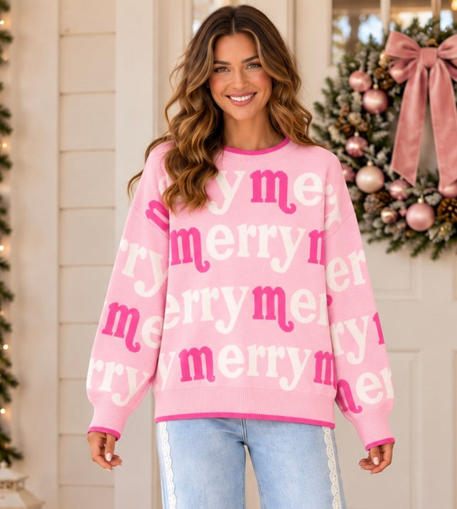 Pink Merry Knit Sweater