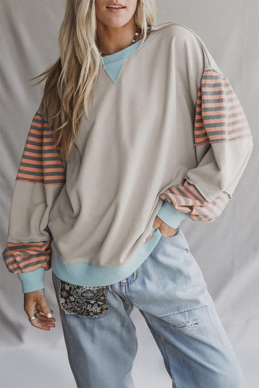 Stripe Colorblock Sweatshirt FB