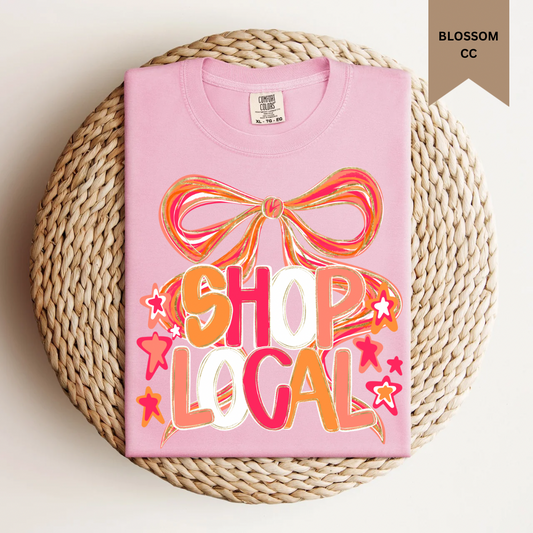 Shop Local Bow Tee.