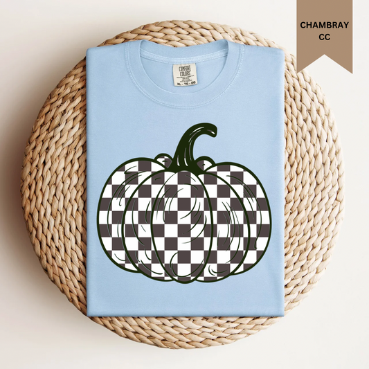 Checkered Pumpkin Tee.