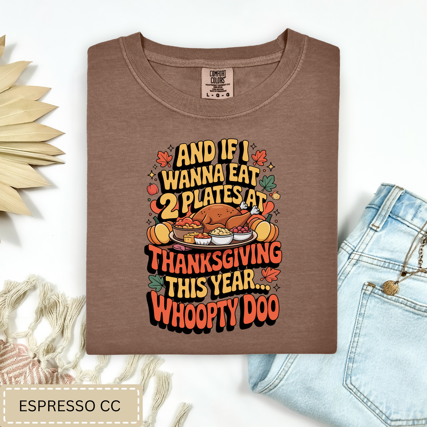 2 Plates At Thanksgiving Tee.