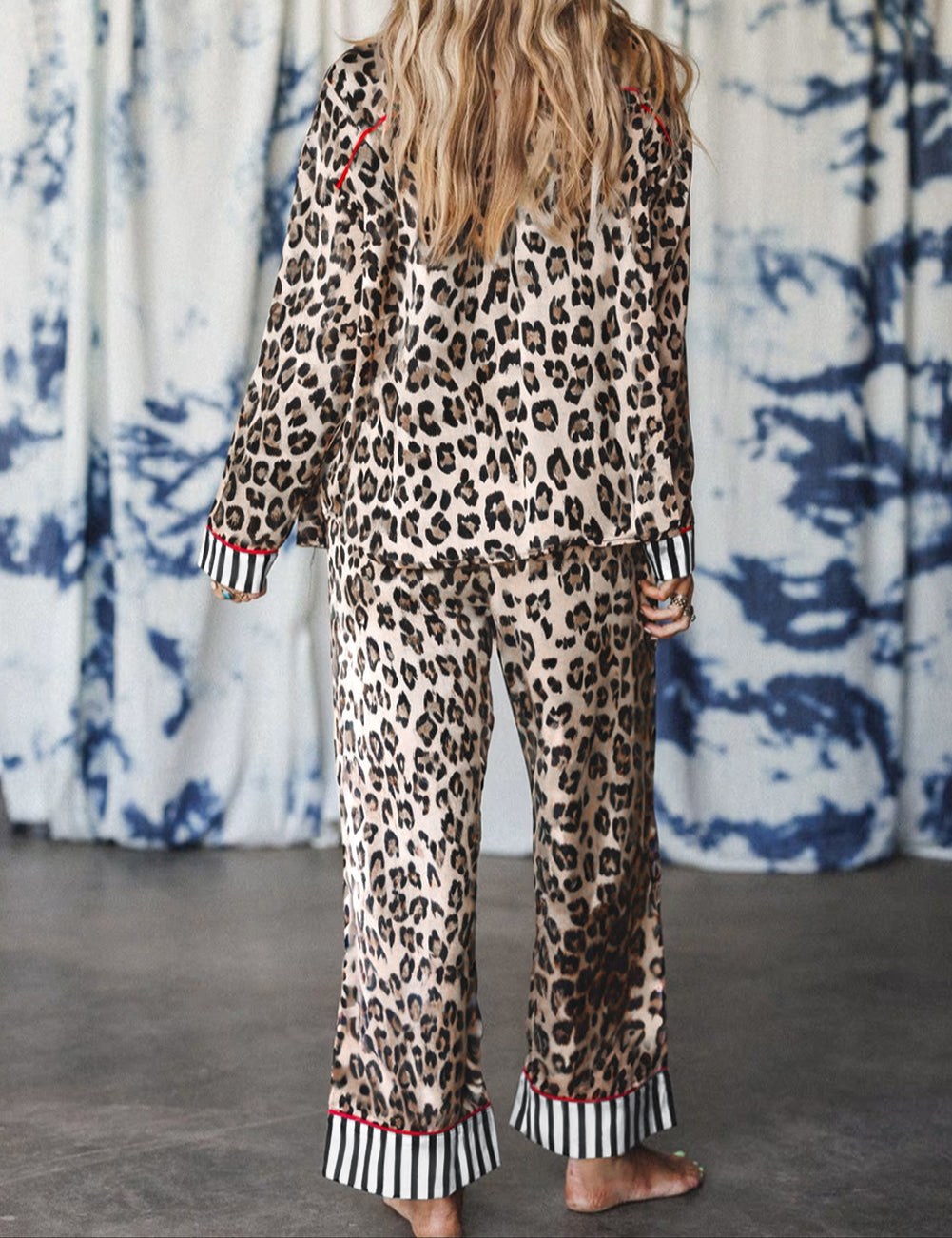 Khaki Leopard Pajama Set FB