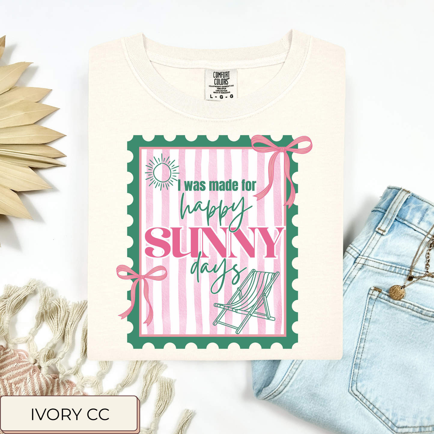 Sunny Days Stripe Stamp Tee.
