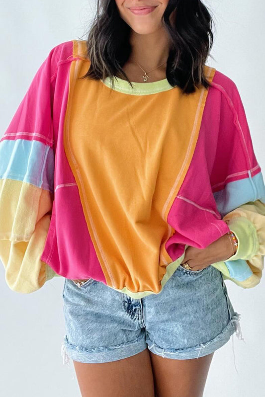 Colorblock Plus Size Sweatshirt FB