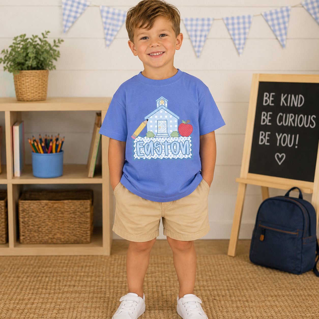 Youth Boy Custom School House Tee.