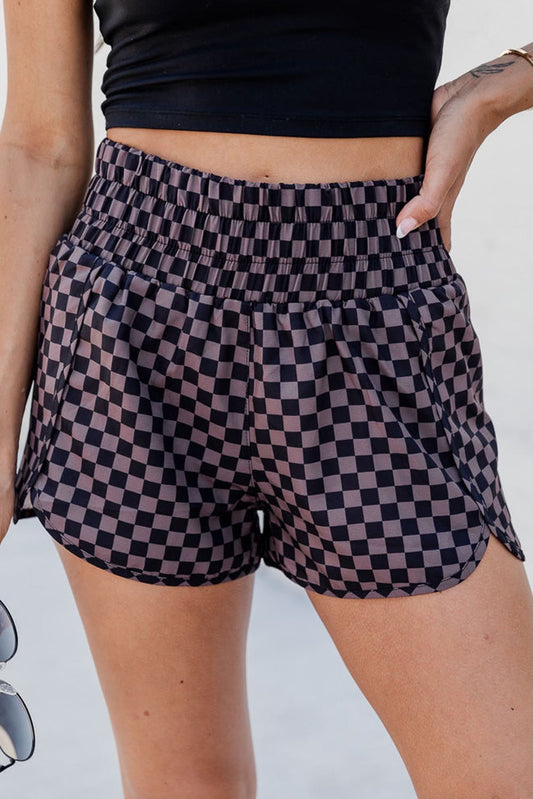 Brown Checkered Shorts FB