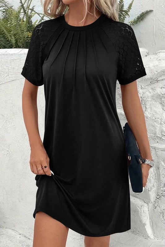Black Pleated Dress FB
