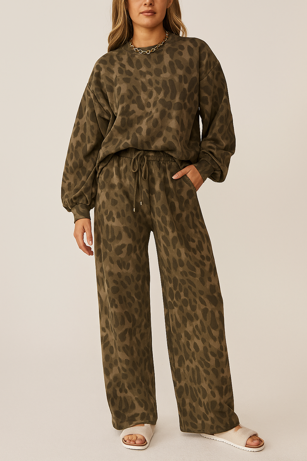 Brown Leopard Patchwork Set FB