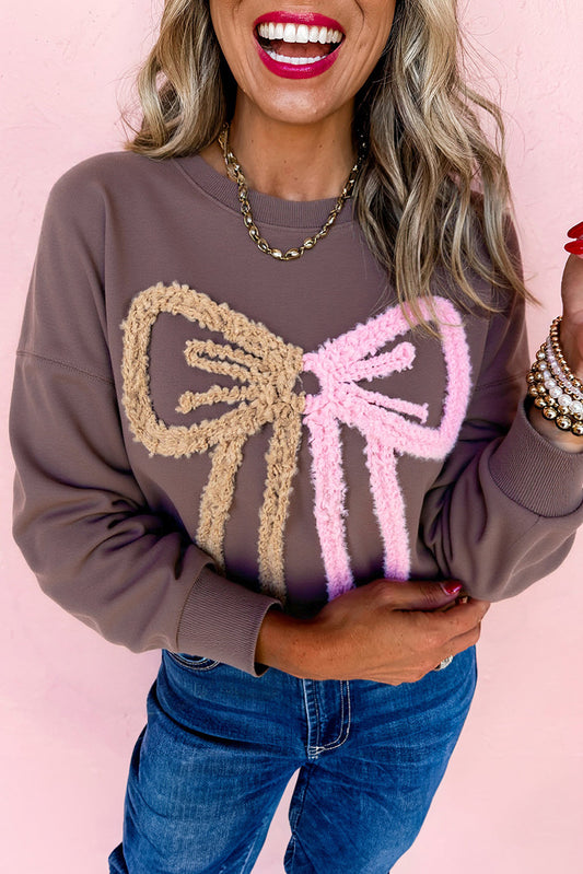Brown Terry Bow Crew RTS