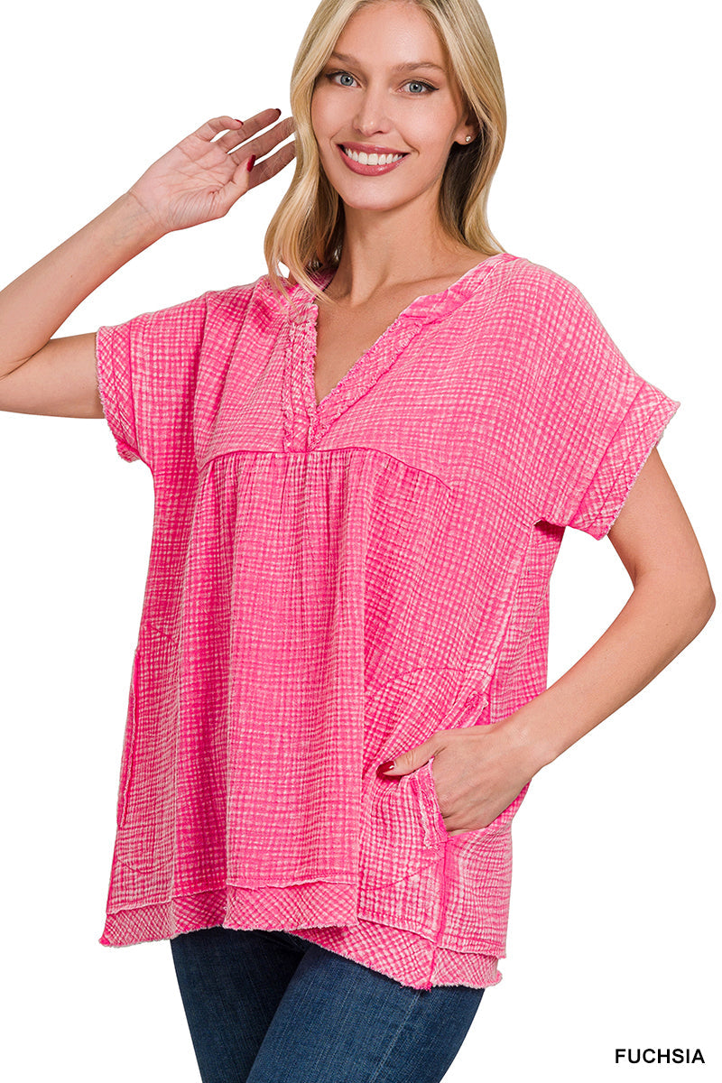 Double-Gauze Top Zenana RTS