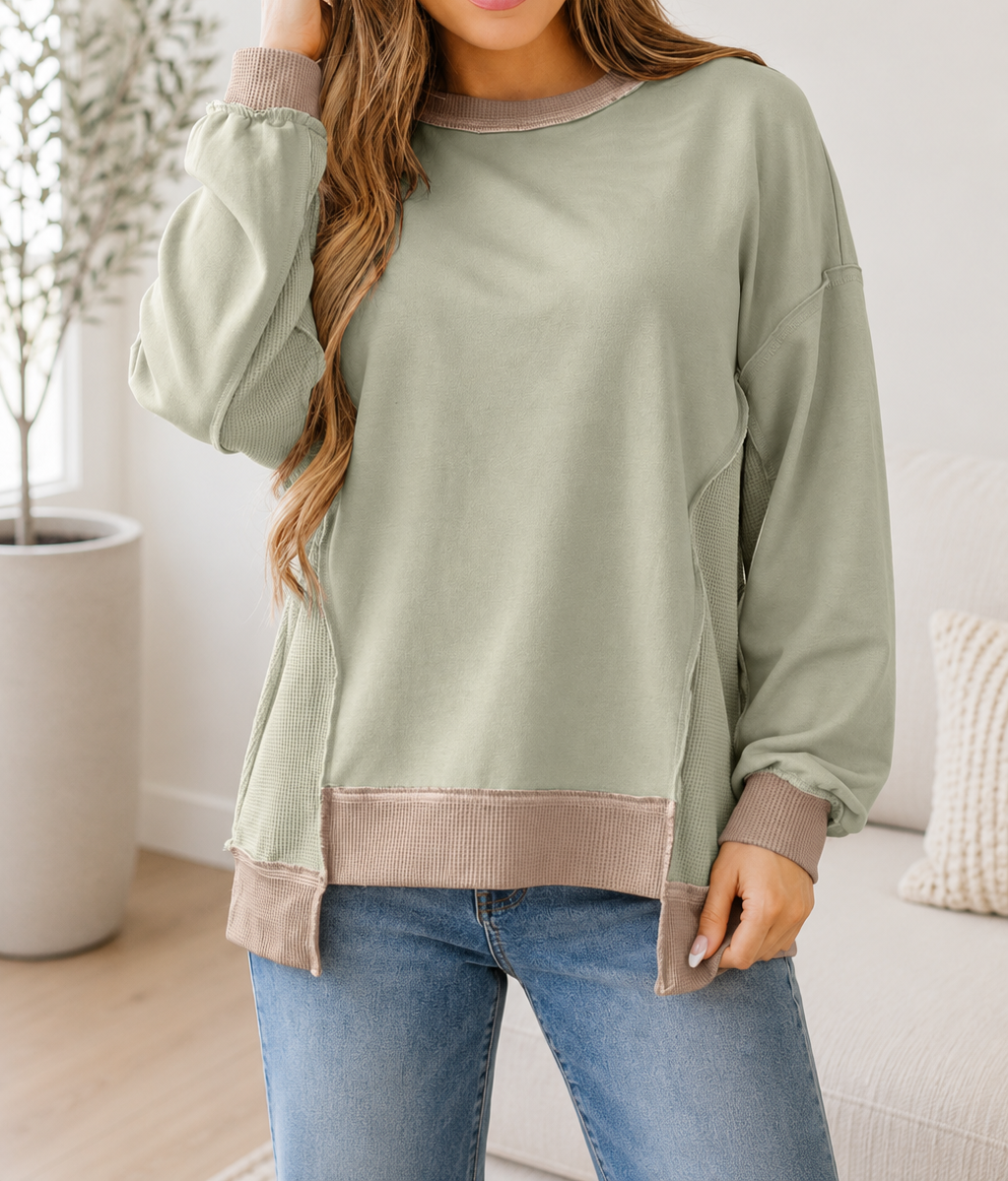 Colorblock Oversized Sweatshirt